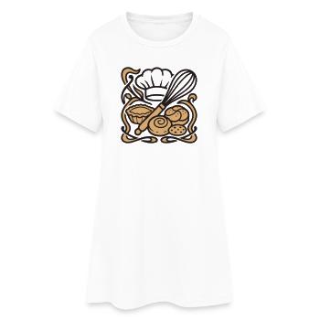 Whisk Baeckerhut Logo - Robe T-shirt Femme - blanc - Devant