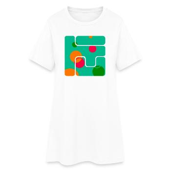 Formes géométriques : design artistique - Robe T-shirt Femme - blanc - Devant