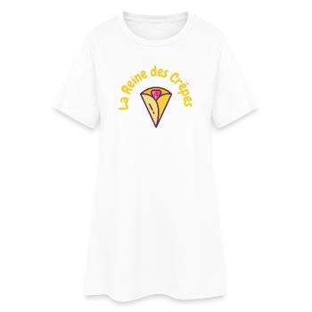La Reine des Crêpes  - Robe T-shirt Femme - blanc - Devant