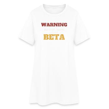 Avertissement : parle de la bêta - Robe T-shirt Femme - blanc - Devant
