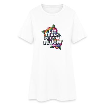 Fleurir de la fierté trans - Robe T-shirt Femme - blanc - Devant