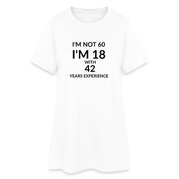 60 Anniversaire - Robe T-shirt Femme - blanc - Devant