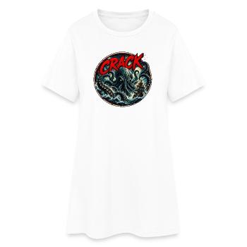 Das Knacken der Meere - Frauen T-Shirt-Kleid - Weiß - Vorne