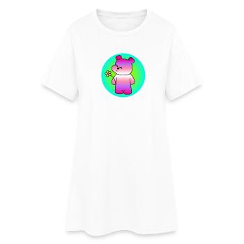 Ours sucré - Robe T-shirt Femme - blanc - Devant