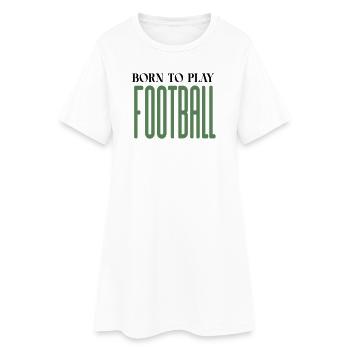 Glyphes de football allongés - Robe T-shirt Femme - blanc - Devant