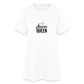 Ligne minimaliste Golden Crown - Robe T-shirt Femme - blanc - Devant