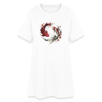 Harmonie du poisson koi - Robe T-shirt Femme - blanc - Devant