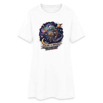 Cosmos Adventure Robot Explorer - Robe T-shirt Femme - blanc - Devant