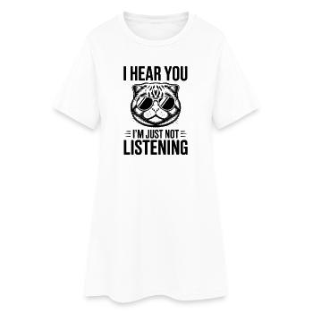 Schottische Faltohrkatze Scottish Fold Geschenk - Frauen T-Shirt-Kleid - Weiß - Vorne