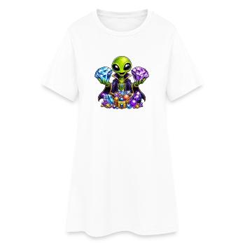 Mage du trésor extraterrestre - Robe T-shirt Femme - blanc - Devant