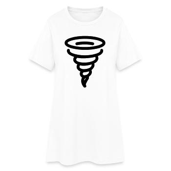 tornade - Robe T-shirt Femme - blanc - Devant