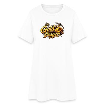Gold Digger Gloss Motif - Robe T-shirt Femme - blanc - Devant