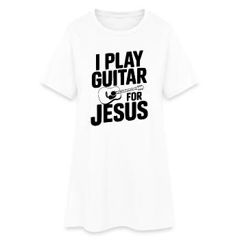 Je joue de la guitare pour Jésus - Robe T-shirt Femme - blanc - Devant