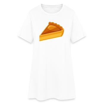 Tranche de tarte à la citrouille - Robe T-shirt Femme - blanc - Devant