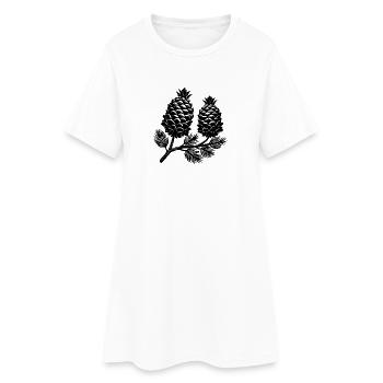 Pomme de pin - Robe T-shirt Femme - blanc - Devant