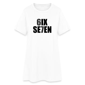 Six Seven - 67 - Meme - Basketball - 6-7 - Frauen T-Shirt-Kleid - Weiß - Vorne