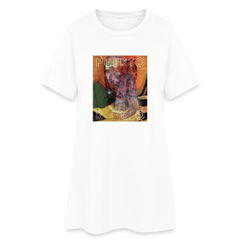Puerto Rico 1987 Retro Collage - Frauen T-Shirt-Kleid - Weiß - Vorne