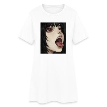 Regard du cœur vampirique - Robe T-shirt Femme - blanc - Devant