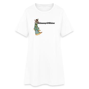 Déesse du Shimmy en Vert - Robe T-shirt Femme - blanc - Devant