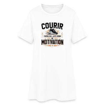 courir T-shirt Courir Besoins De Motivation Runnin - Robe T-shirt Femme - blanc - Devant