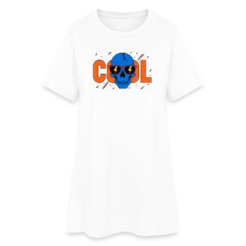 Lunettes de soleil Cool Skull Flash - Robe T-shirt Femme - blanc - Devant