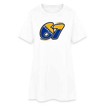 67 Édition Bosnie - Robe T-shirt Femme - blanc - Devant