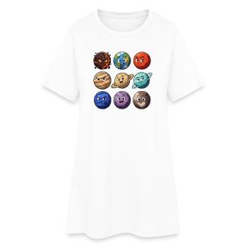 Série animée Planet Buddy - Robe T-shirt Femme - blanc - Devant