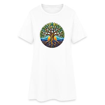 Arbre de Vie de Verre - Robe T-shirt Femme - blanc - Devant