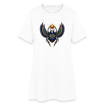 Couronne de soleil en forme de scarabée égyptien - Robe T-shirt Femme - blanc - Devant
