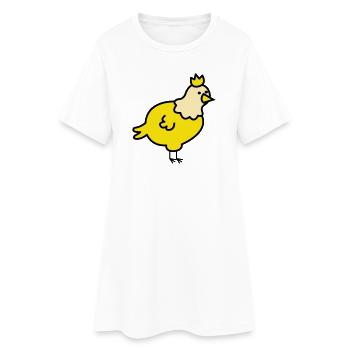 Dessin animé du Poussin Royal - Robe T-shirt Femme - blanc - Devant