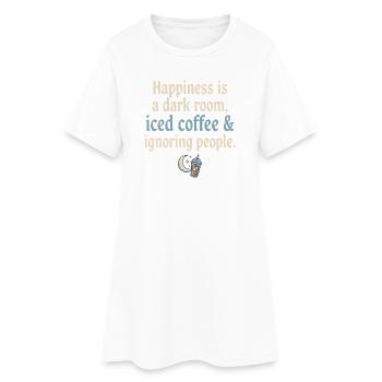 Chambre noire, café et ignorance - Robe T-shirt Femme - blanc - Devant