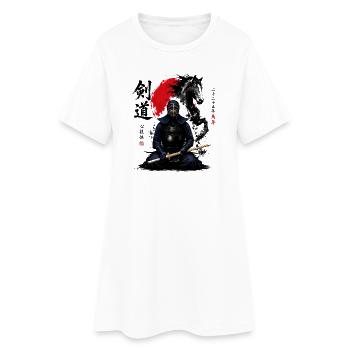 Pferde-Kendo Karate Judo Akido Martial Arts Kendo - Frauen T-Shirt-Kleid - Weiß - Vorne
