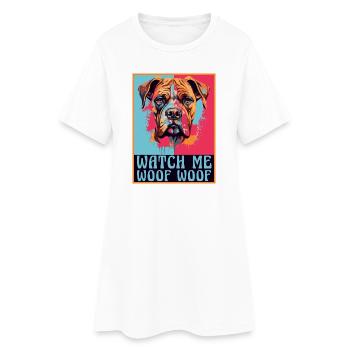 Race de chien boxer Accessoires pour chiens boxers Propriétaire de chien - Robe T-shirt Femme - blanc - Devant