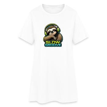 Paresse - Groove lent - Robe T-shirt Femme - blanc - Devant