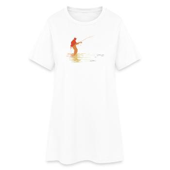 Fischer Sketch Style rétro - Robe T-shirt Femme - blanc - Devant