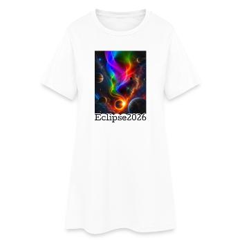 Nebula Neon Eclipse 2026 édition limitée - Robe T-shirt Femme - blanc - Devant