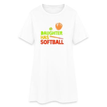 Maman de softball Maman de softball - Robe T-shirt Femme - blanc - Devant