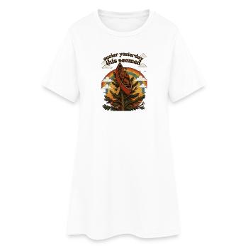 Un canoë d’ours dans la forêt arc-en-ciel - Robe T-shirt Femme - blanc - Devant
