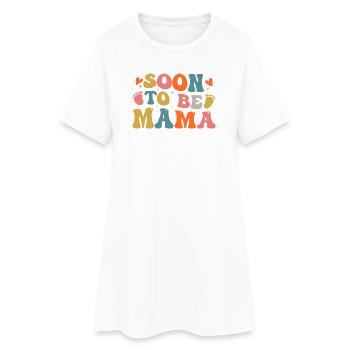 Bientôt Maman - Robe T-shirt Femme - blanc - Devant