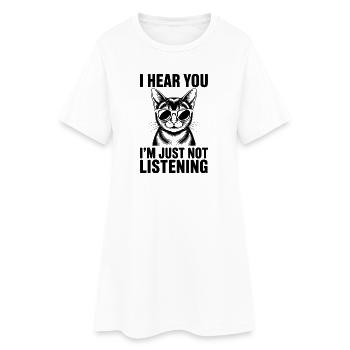 Paroles du chat abyssin cadeau du chat abyssin - Robe T-shirt Femme - blanc - Devant