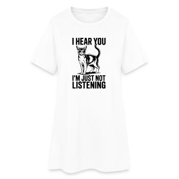 Paroles du chat abyssin cadeau du chat abyssin - Robe T-shirt Femme - blanc - Devant