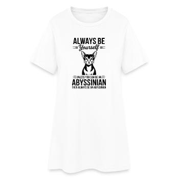 Paroles du chat abyssin cadeau du chat abyssin - Robe T-shirt Femme - blanc - Devant