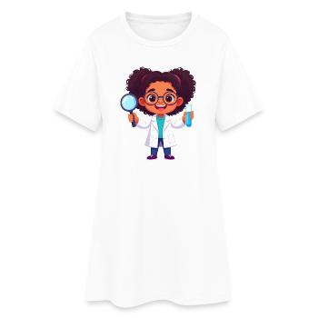 Kawaii Chemist – Art amusant du laboratoire scientifique - Robe T-shirt Femme - blanc - Devant