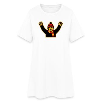 Icône des supporters de football en encouragement - Robe T-shirt Femme - blanc - Devant