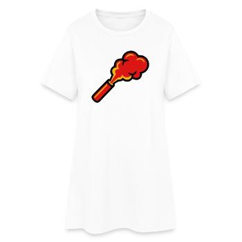 Icône de fumée Pyro du Bengale - Robe T-shirt Femme - blanc - Devant