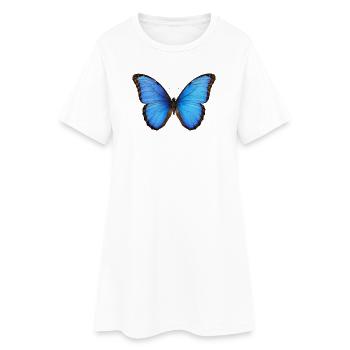 Style réaliste Blue Morpho Butterfly - Robe T-shirt Femme - blanc - Devant