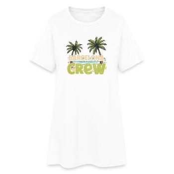 Barcelone Crew - Robe T-shirt Femme - blanc - Devant