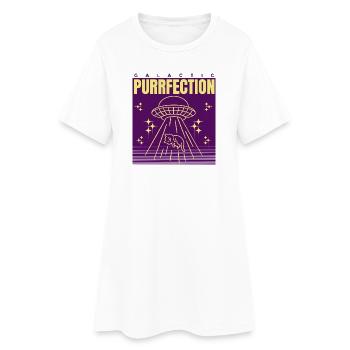 Diction du chat OVNI - Robe T-shirt Femme - blanc - Devant
