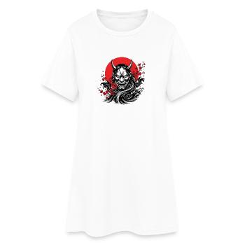 Oni MAsk - Robe T-shirt Femme - blanc - Devant