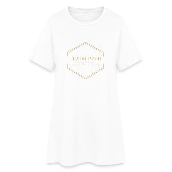 EVJF Cadre Doré Élégant - Robe T-shirt Femme - blanc - Devant